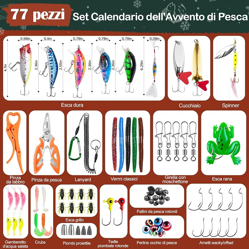 Calendario dell'Avvento 2026 per Uomo Adulto - Regalo per Pescatore