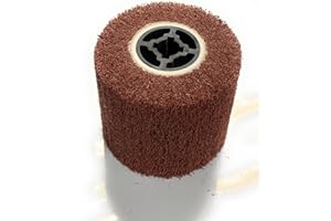 SIGNI Non-Woven Abrasive Polishing Brush burnishing Wheel Mop Flap Wheel of Portable Motor Compatible with Burnishing Machine/Polisher/Sander 120x100mm (80#-Pliable Type)