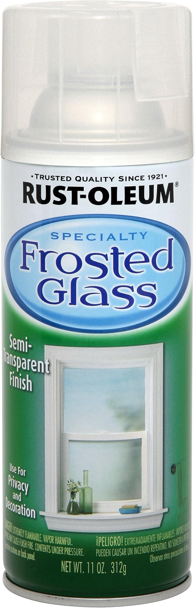 RustOleum 342600 Frosted Glass Spray Paint, 11 oz, Frosted Glass