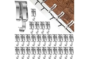 Zonon 100 Pcs Christmas Light Clips Metal Gutter Hooks for Outdoor Xmas Hangers for Shingles Roof Seasonal Lighting Gutter Clips Hanging Festival Xmas Outside Decoration