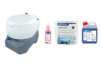 Campingaz Campingtoiletten-Kombi, Chemietoilette, chemische Toilette mit antimikrobiellem WC-Sitz und Schüssel für mehr Hygie