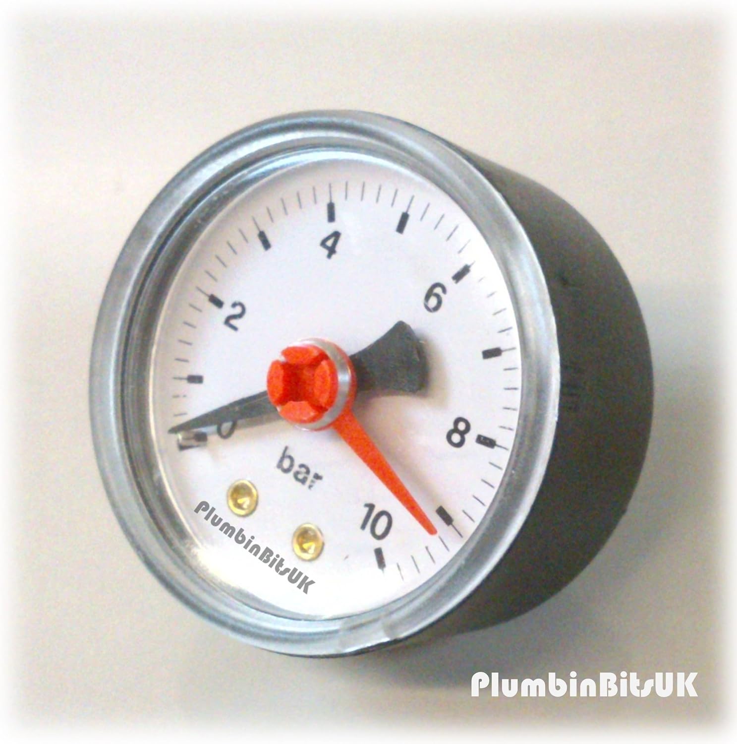 1/4" Male BSP Thread Water and Air Plumbing Pressure Gauge 0 10 bar