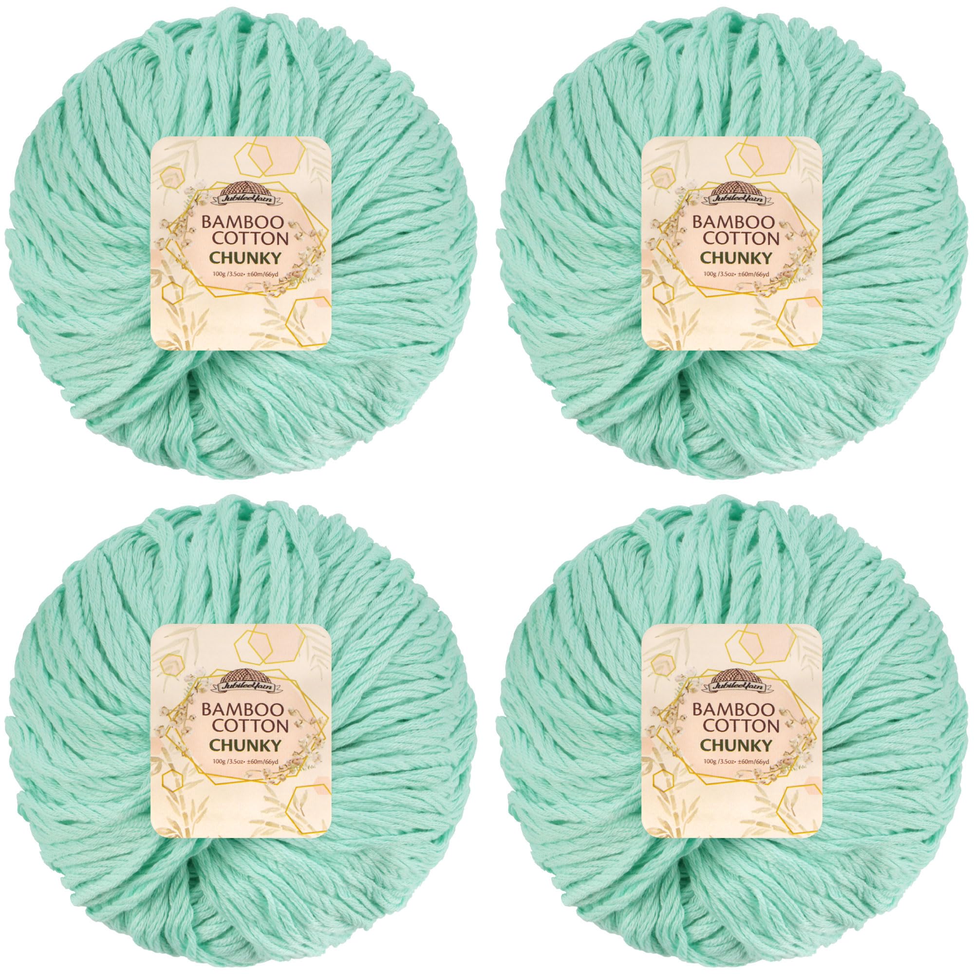 JubileeYarn Bamboo Cotton Chunky Yarn - 100g/Ball - Caribbean Reef - 4 Balls — image 1