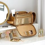 Elviros Water-Resistant PU Leather Toiletry Bag Large Travel Shaving Kit Toffee view 5
