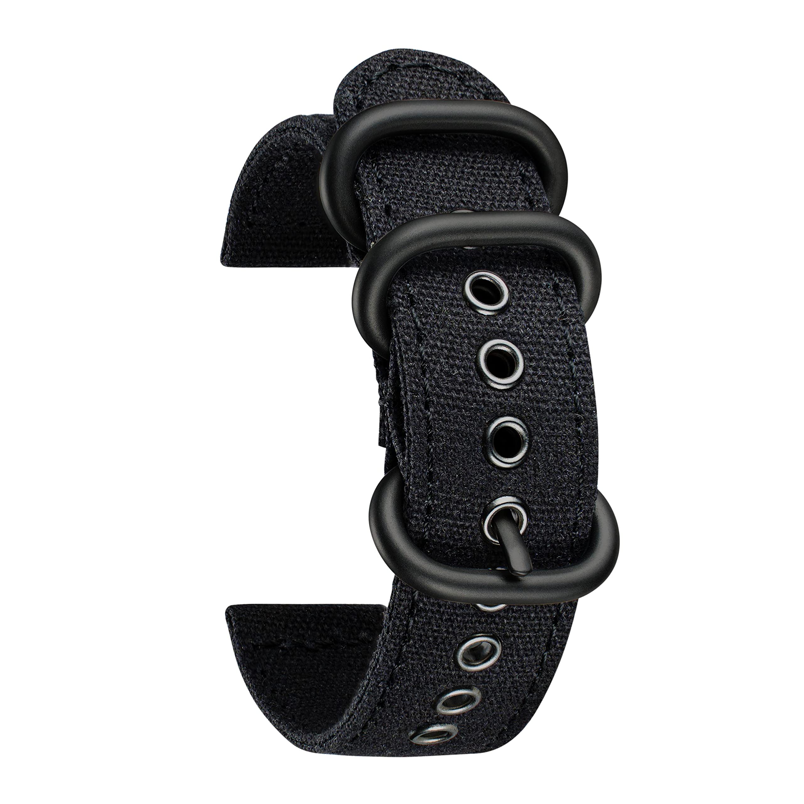 Photo 1 of BINLUN Canvas Watch Bands Replacement Cotton Fabric Watch Straps Soft Quick Release Cloth Watchbands in Black Khaki Army Green Blue with Black/Silver Buckle for Men Women 18/20/22/24mm