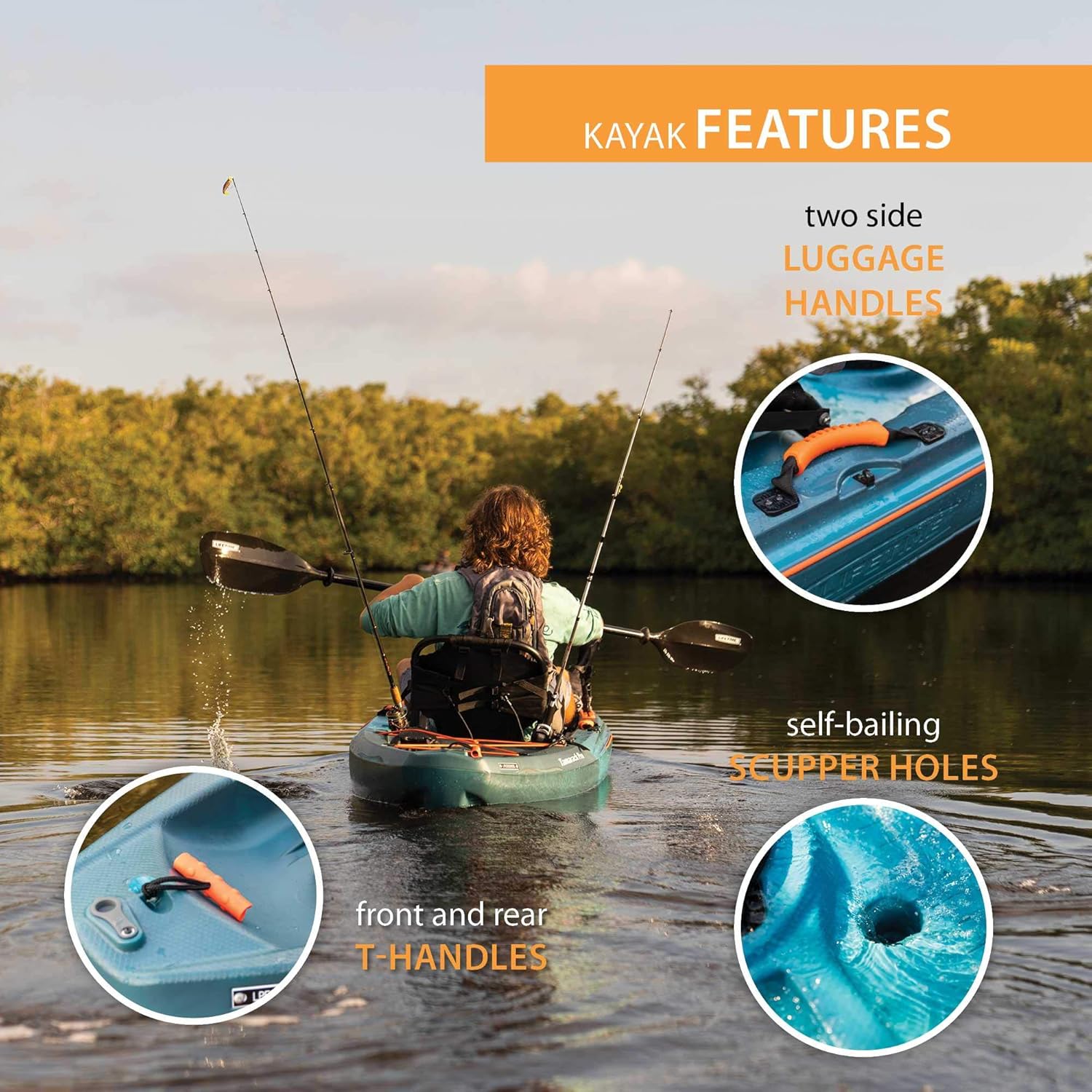 50+ Lifetime Tamarack Pro 103 Sit-On-Top Kayak 90995 Background