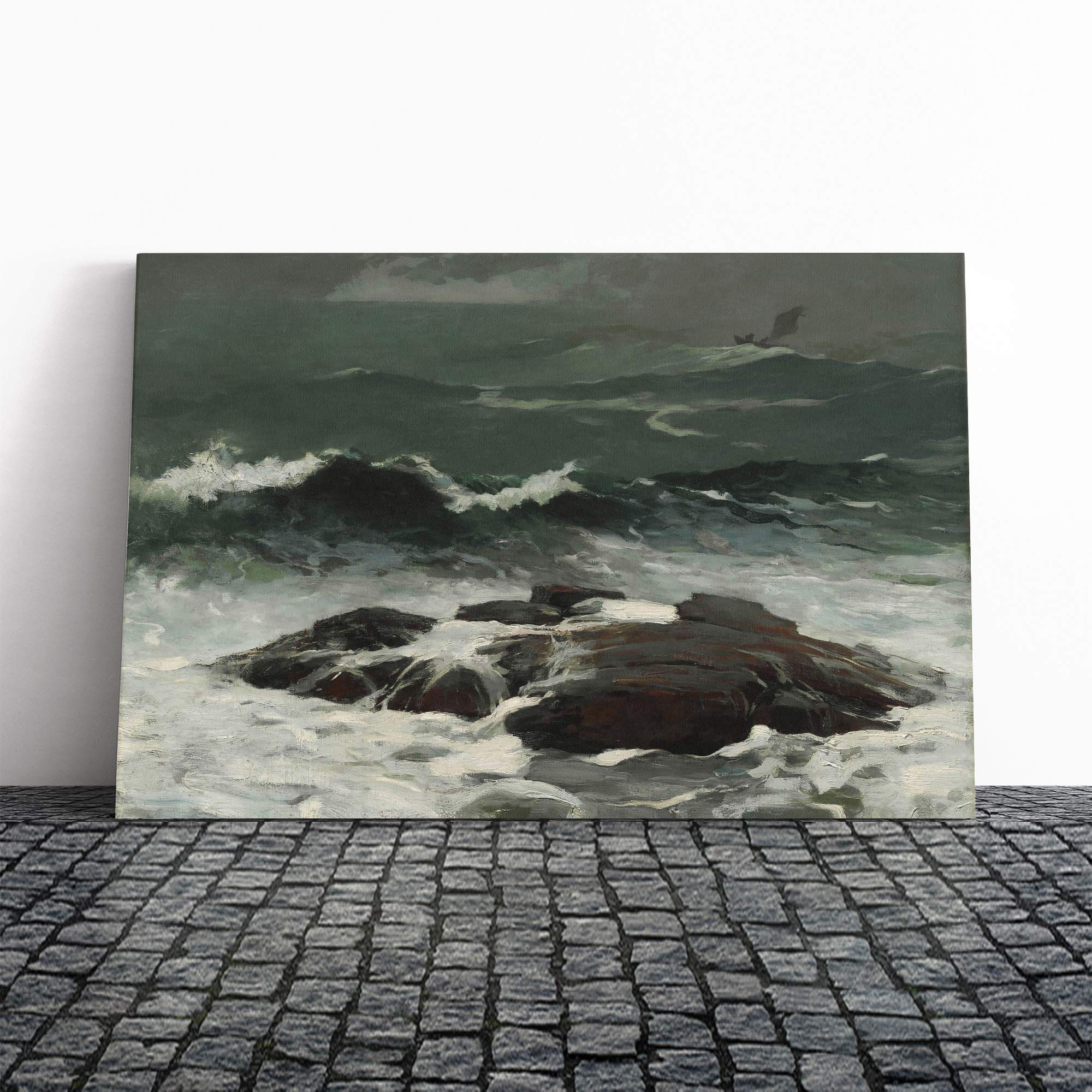 Winslow Homer Summer Squall Canvas Print | Gallery Wrapped 30mm Frame Wall Art | 20x14 inches | Ready to Hang | Modern Landscape Picture | Living Room Bedroom Lounge Office