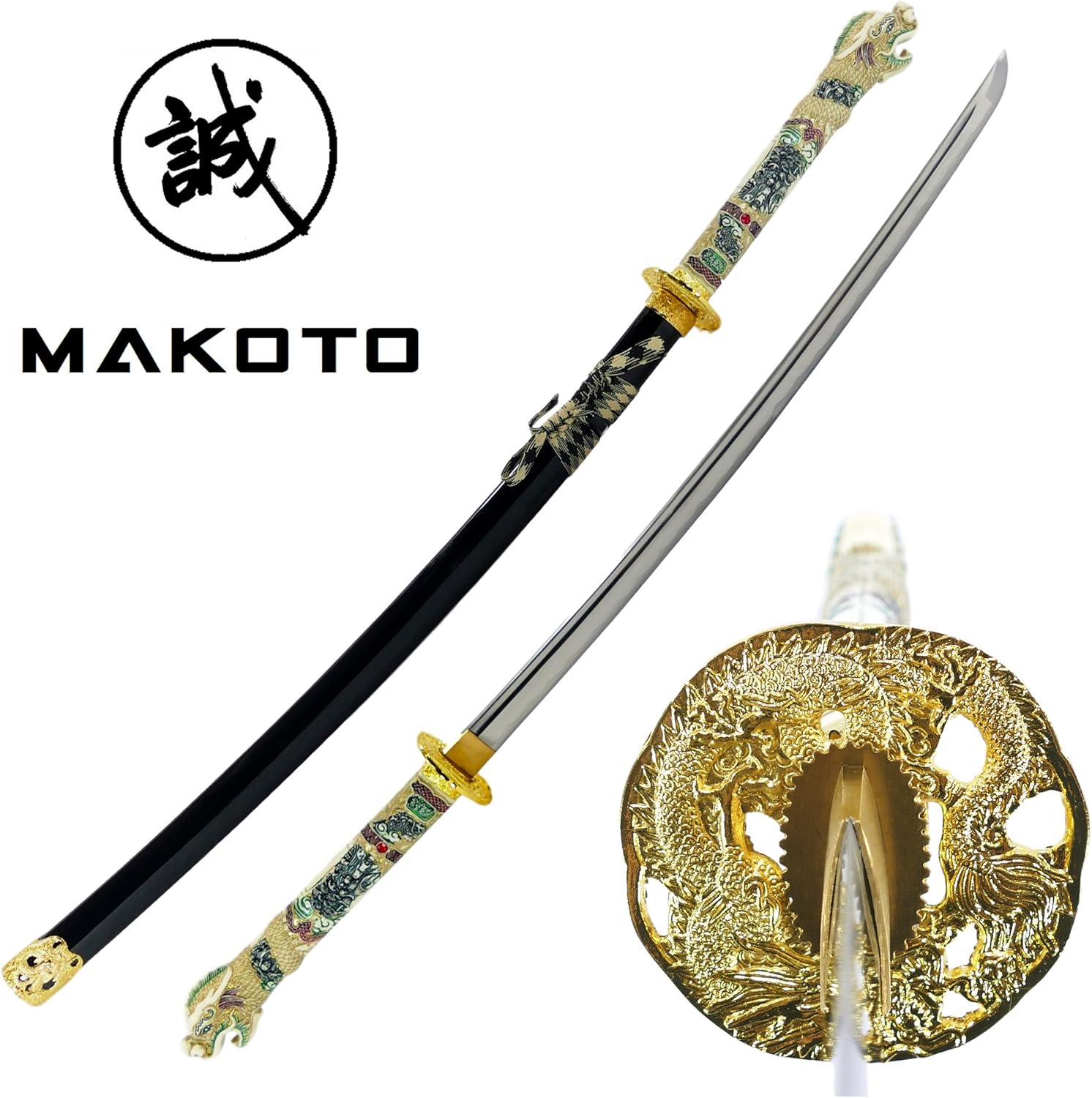 MAKOTO Handmade Sharp Katana Samurai Sword 42" Full Size