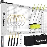 Badminton Set Outdoor for Backyard Lawn Beach