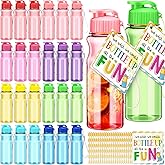 Sunnychicc Water Bottles Bulk End of the Year Gifts for Students 18 oz Portable Sports Water Bottle Summer Graduation Student Gifts from Teacher for Kids School Classroom Prizes Goodie Bag (24)