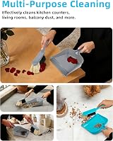MR.SIGA Dustpan and Brush Set Pack of 2 Blue Grey view 7