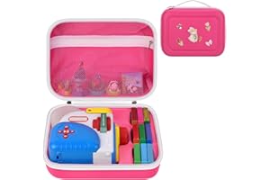 Case Compatible with Little Tikes Story Dream Machine Starter Set, Toys Storage Bag with 5 DIY Embroidery Patches, Organizer 