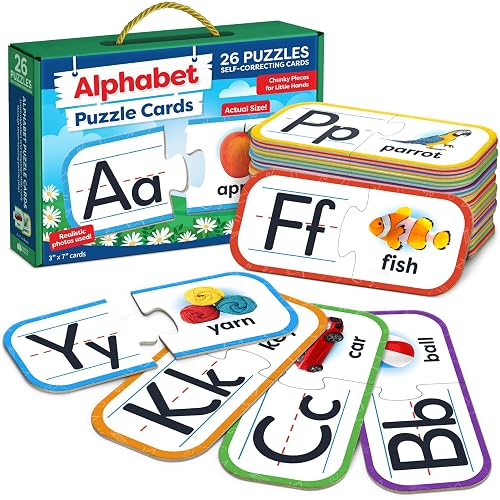 Alphabet Puzzle Games for Kindergarten - 26 Pairs Self-Correcting ABC ...