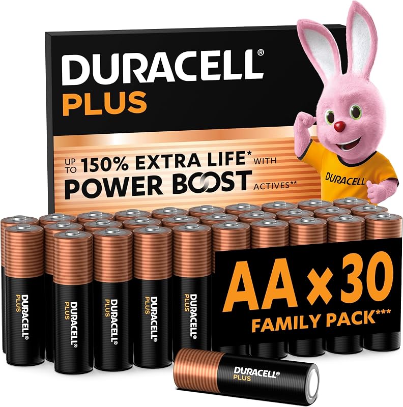 Plus AA Pilas Alcalinas (Paquete de 30) 1.5V, LR06