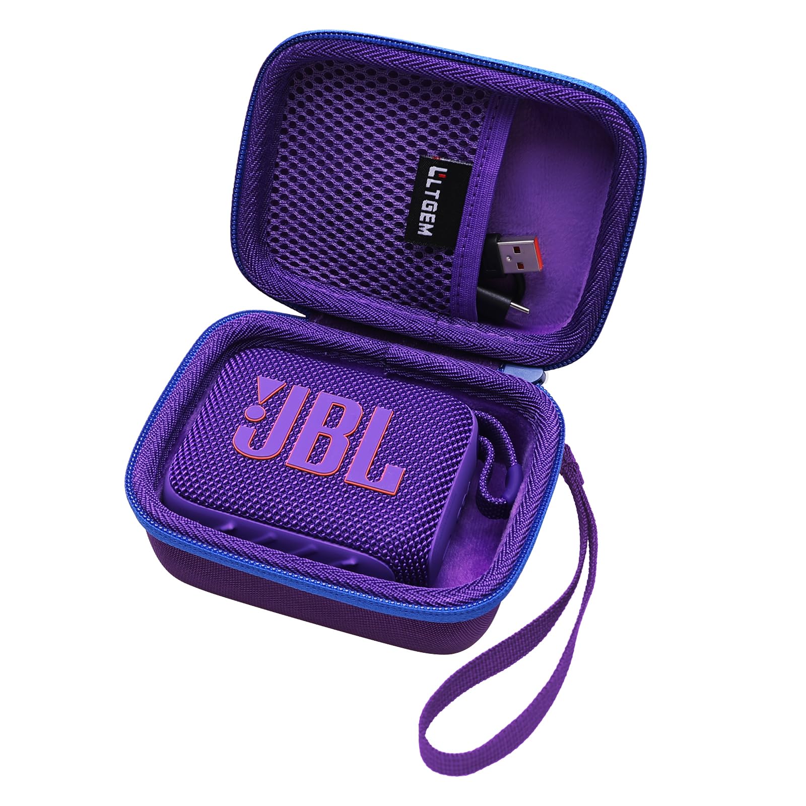 Photo 1 of ***(case only)***LTGEM Case Compatible with JBL Go 4 and JBL Go 3 and JBL Go 3 Eco Ultra-Portable Waterproof Speaker, Purple