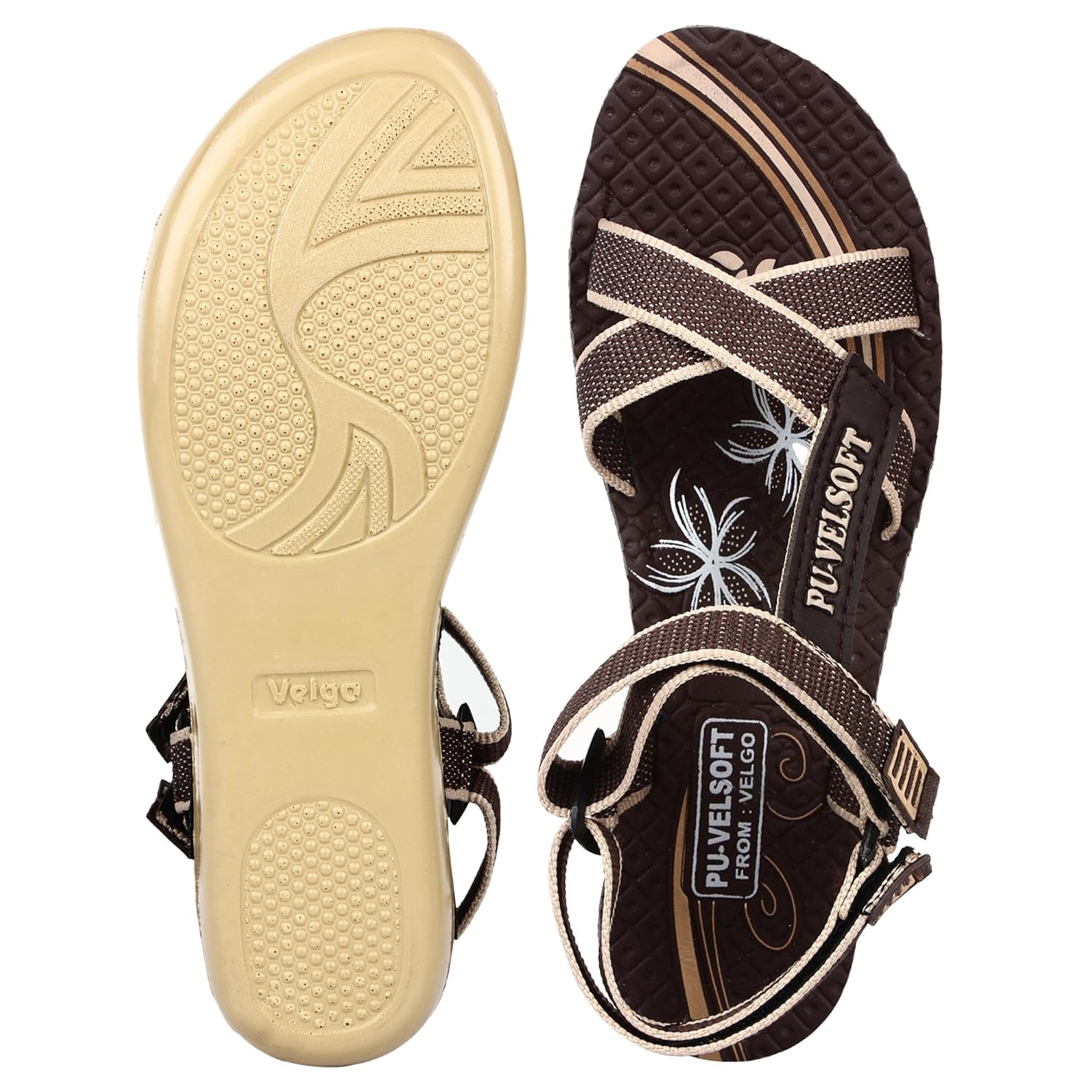 earton women/girls brown-958 sandals & floaters