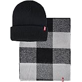 Levi's Men's Classic Winter Warm Knit Beanie Hat and Scarf Set