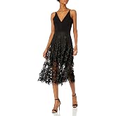 Dress The Population Abito Lyla Midi Senza Maniche – Vestibilità Svasata, Nero, Taglie Dalla XS Alla XXL