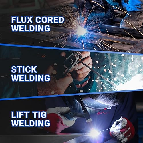 AZZUNO 200A Plasma Cutter Welder Combo, 9 in 1 Multiprocess Welder Machine Gas MIG/PULSE MIG/MAG/Flux Gasless MIG/Spool Gun Compatible/HF TIG/Stick/CUT/SPOT MIG, 110/220V Aluminum MIG Welding Machine