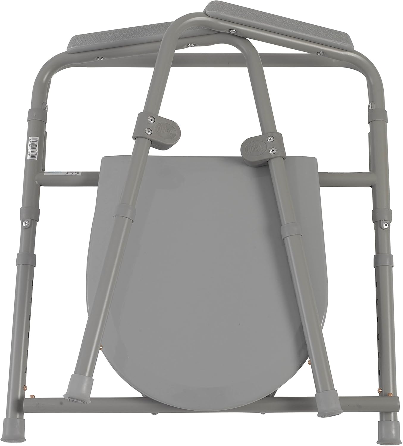 Drive Medical Steel Folding Bedside Commode, Grey, Bariatric: Health & Personal Care