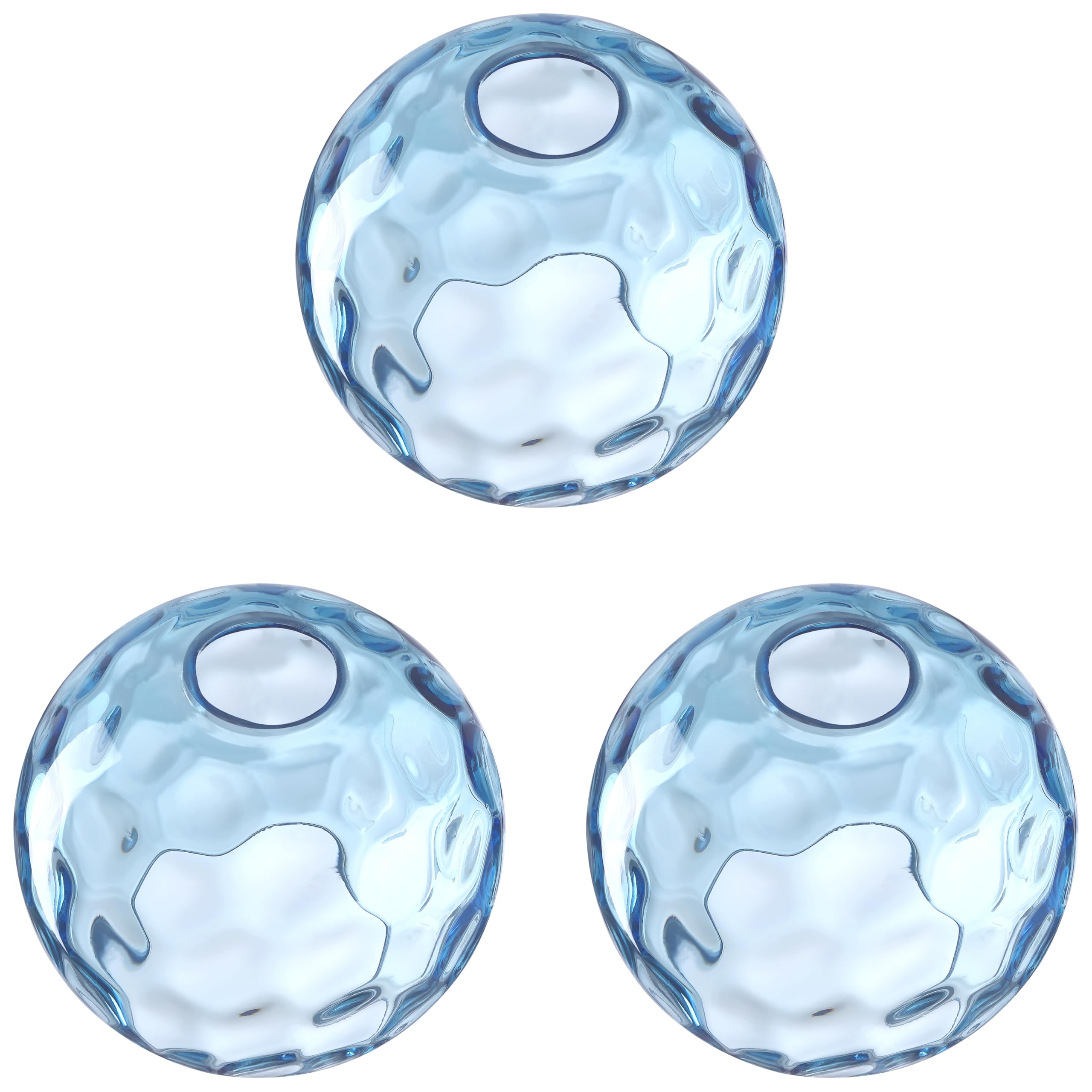 Photo 1 of Dolaimy House 6.3 Inch Replacement Texture Blue Glass Lamp Shade Light Fixture for 3 Pack Replacement Wall Sconce Pendant Light Ceiling Light Chandelier Shade,Factory Outlet