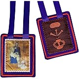 Scapulars Catholic,Purple Scapular of Benediction and Protection, Escapularios Catolicos, Handmade Scapulars Catholic Necklac