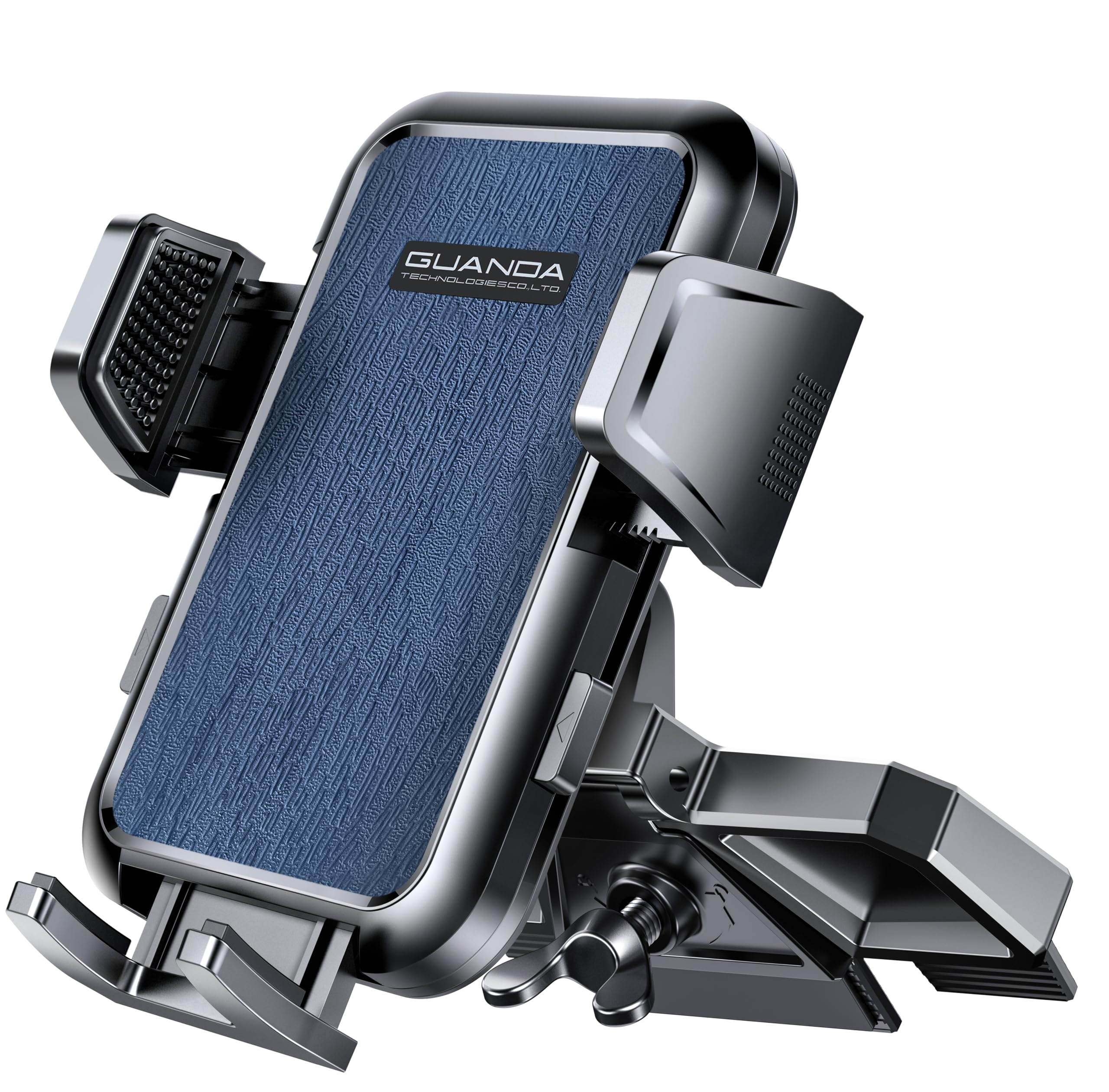 CD Slot Phone Mount, Upgraded Car Phone Holder [Thick Cases Friendly], 360° Adjustable Universal Phone Mount for Car CD Slot Mount for iPhone & Android Cell Phones (Blue)