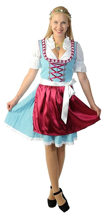 Trachtenpoint Dirndl A488 mit Bluse und Schürze 3 teilig