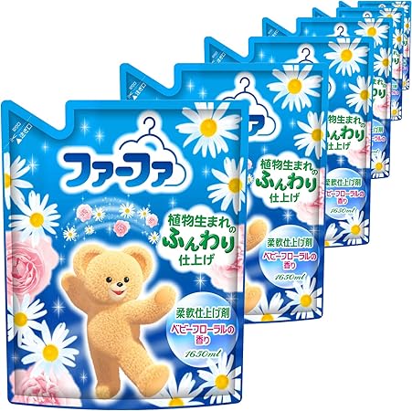 Amazon ケース販売 ファーファ 柔軟剤 ベビーフローラルの香り 1650ml 6個 ファーファ 液体柔軟剤
