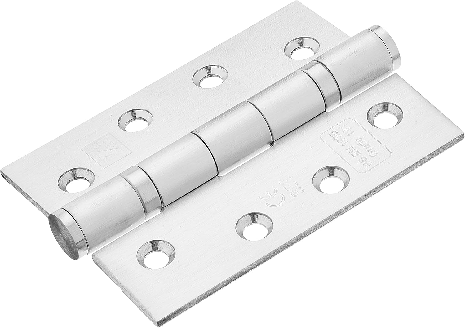 Excel XL835X3 1 1/2 Pair 4" x 3" Ball Bearing Fire Door Hinges Satin Stainless Steel - 3 Pack - Image 4