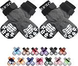 PUPTECK 2 Pairs Anti-Slip Dog Socks Paws Stop Licking Boots Small Large
