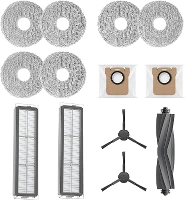 Kit Accessori compatibili con L20 Ultra 1x Spazzola principale, 2x Spazzole laterali 2x Filtri antipolvere, 2x Sacchetto per la raccolta polvere, 3x Coppie di panni mop