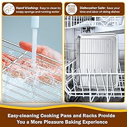 P&P CHEF Baking Sheet and Rack Set, Stainless Steel