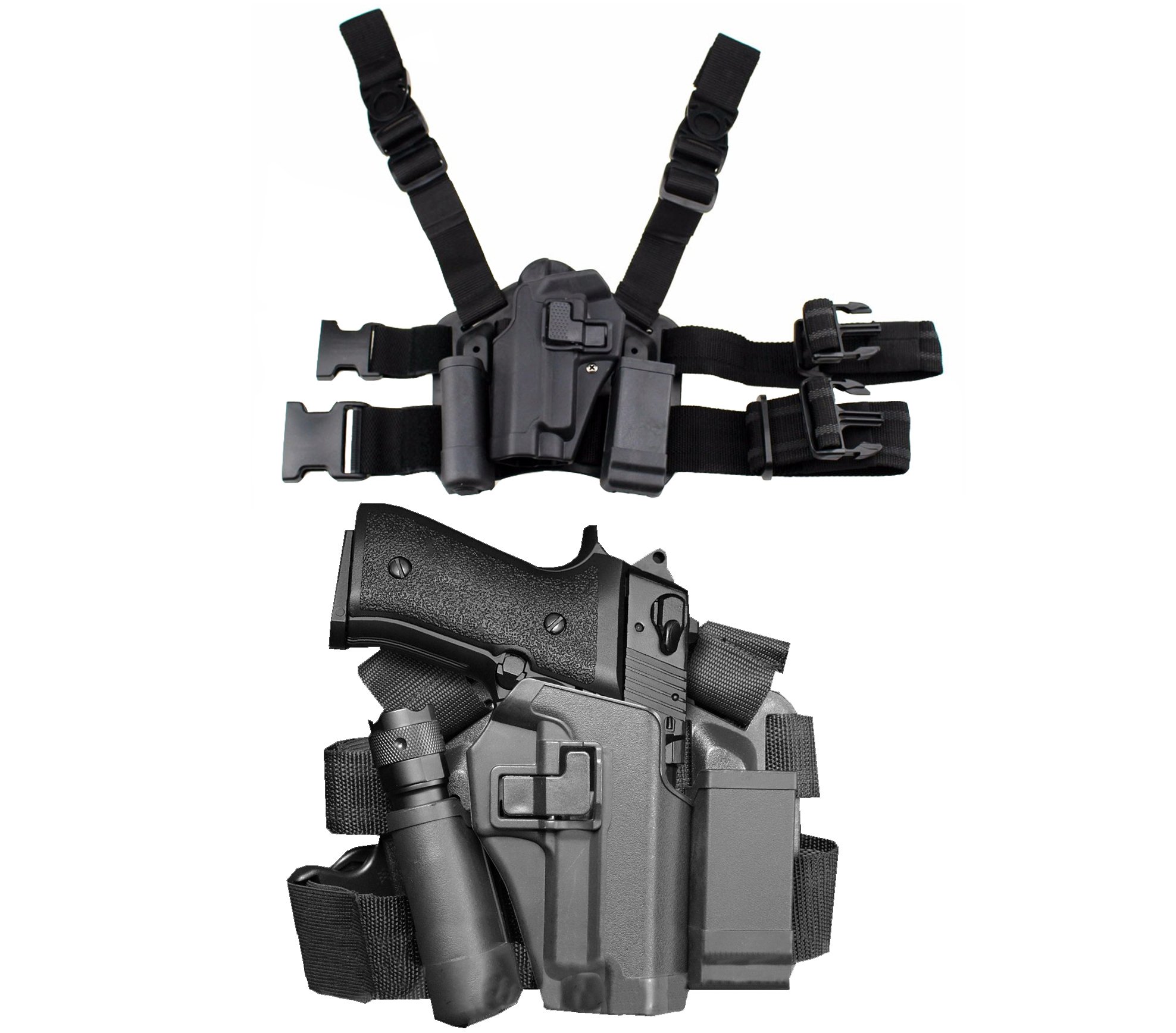 HTUK® Airsoft Tactical Holster Set - Drop Leg Platform Set with Quick Draw for P226