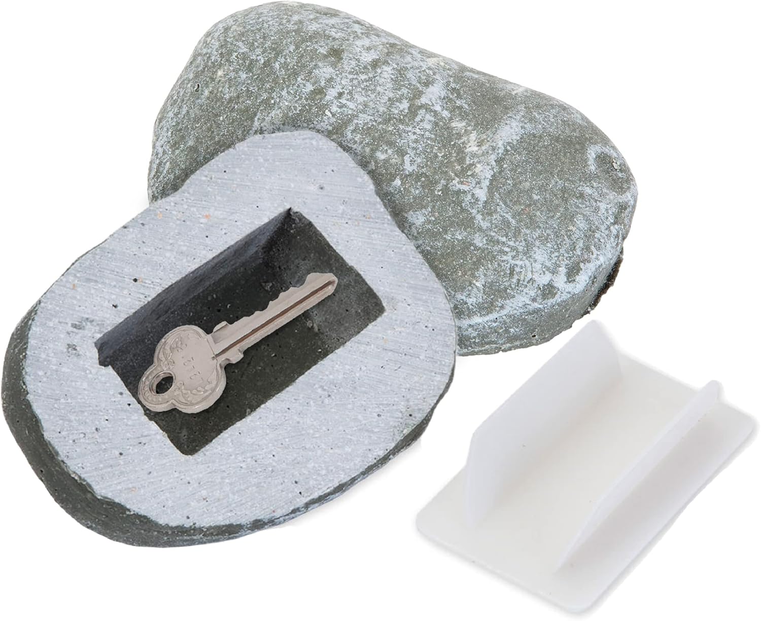 Hardscaping Materials - Bits and Pieces - Hide-A-Key Stone Safe Gadget - Fake Rock Spare Key Hider - Weather Resistant Yard Decorations - Decorative Garden Stones