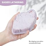 Sndyi Silicone Body Scrubber Leaf Shape Purple Exfoliating Shower Brush view 4