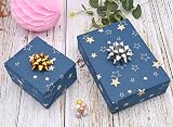 Topeedy 60cm x 15m Large Kraft Paper Roll With Star Blue Gift Wrapping view 3