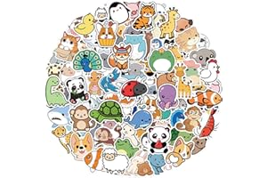 Benresive 100 Pcs Cute Animal Stickers for Kids, Water Bottle Stickers for Kids Waterproof, Vinyl Laptop Kids Stickers Pack, Kids Classroom Prizes for Elementary Students