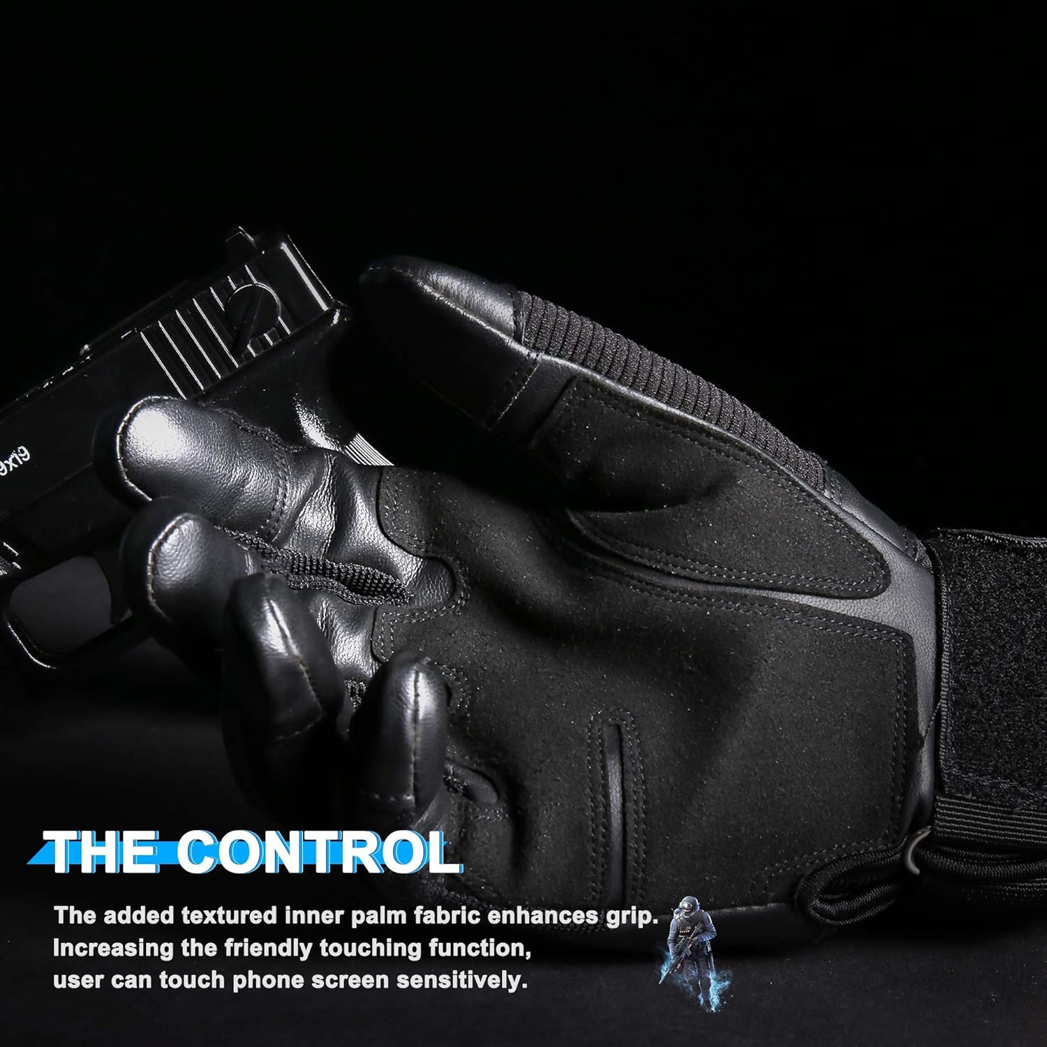 WTACTFUL Army Military Tactical Touch Screen Full Finger Gloves for Motorcycle Motorbike Hunting : Clothing