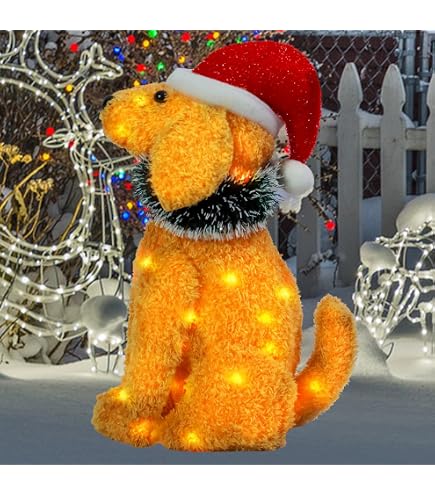 Aazon.co: RED Goldendoodle in Snow Pocket Christas Ornaent Flat