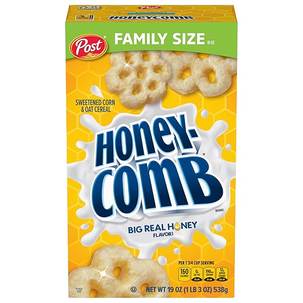 HONEYCOMB® HONEY FLAVORED SWEETENED CORN AND OAT BREAKFAST CEREAL, 19 OZ BOX