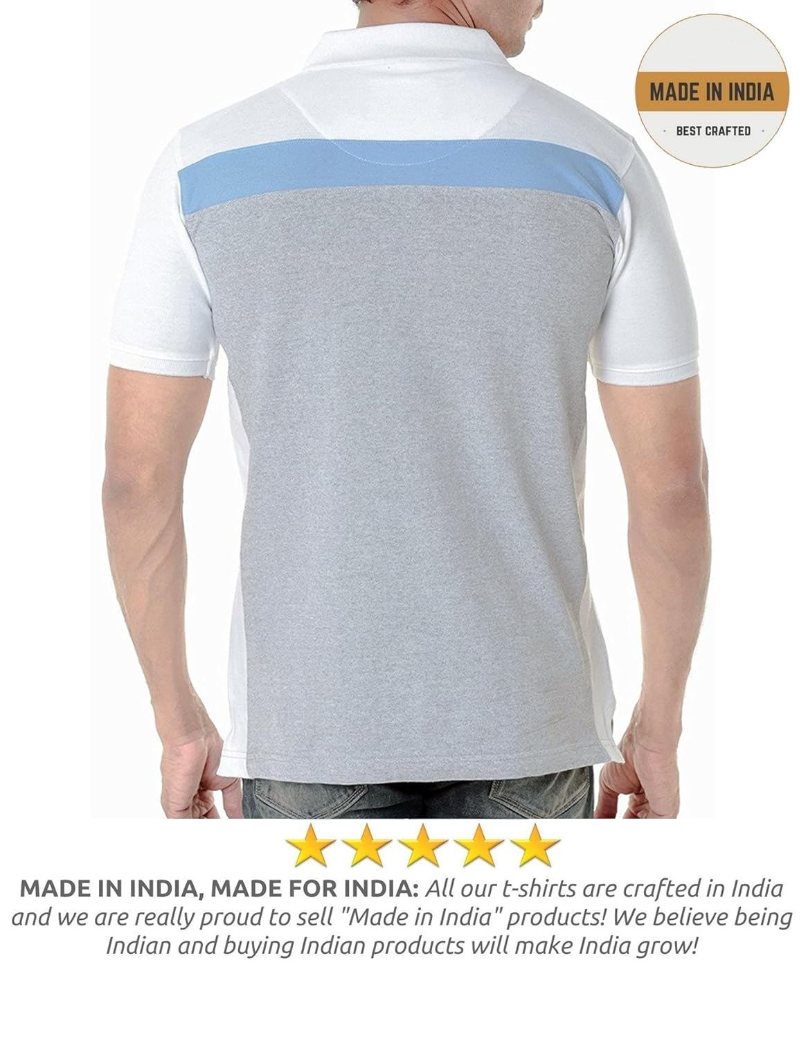 scatchite men's cotton half sleeve polo t-shirt