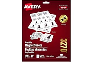 Avery Printable Magnet Sheets, 8.5" X 11.5", Photo Magnetic Printable Matte Sheet for Promotional, Cratfting, DIY,Customizabl