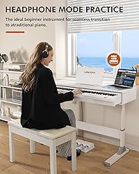 UISCOM 88 Key Weighted Keyboard Piano with
