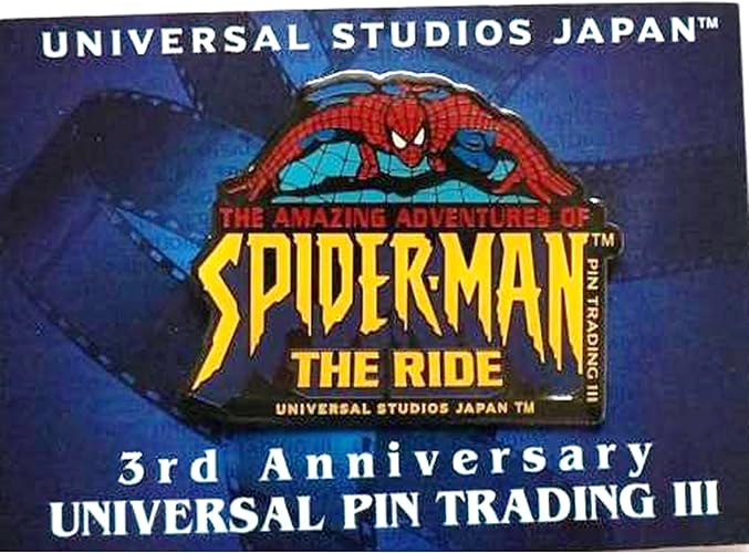 Amazon Usj スパイダーマン ピンバッジ 3周年記念 Spider Man The Ride 3rd Anniversary トレーディングピンバッジ バッジ ホビー