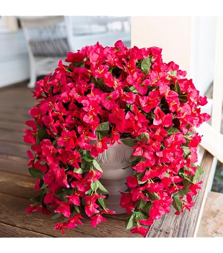 Nearly Natural Künstlicher Bougainvillea-Formschnitt – 86,4 Cm Hoch, Mit Holzkübel