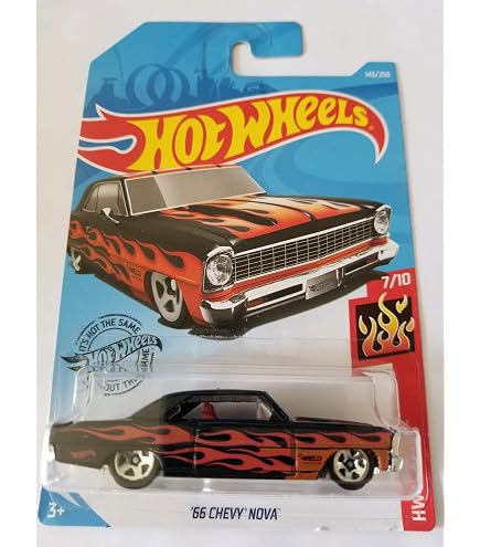 Amazon.com: Hot Wheels Super Nova '66, coche fundido a escala 1:64