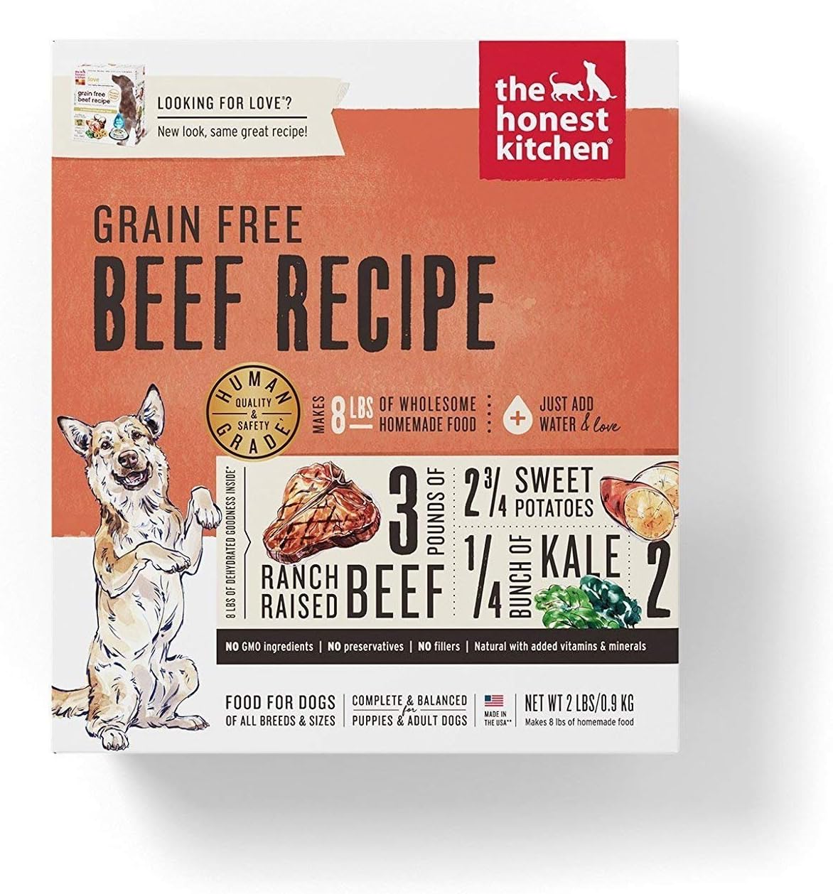 Honest Kitchen The Human Grade Grain Free Beef Dehydrated Dog Food, 2 lb Fast Delivery!!