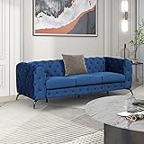 Merax Velvet Upholstered Sofa with Sturdy Metal