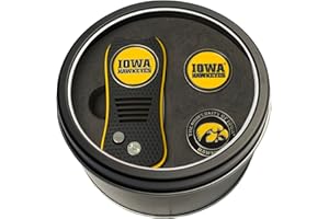 Team Golf NCAA Gift Set Switchblade Divot Tool with 3 Double-Sided Magnetic Ball Markers, Patented Single Prong Design, Causes Less Damage to Greens, Switchblade Mechanism